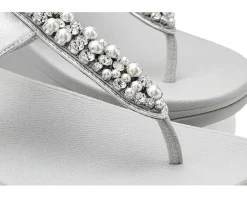 FitFlop Fino Pearls-and-crystal Toe-post Sandals Women's