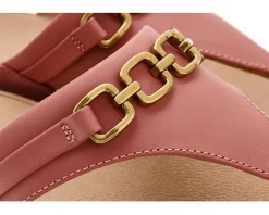 FitFlop Lulu Square-Chain Leather Toe-Post Sandals Women's