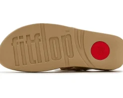 FitFlop Lulu Square-Chain Leather Toe-Post Sandals Women's