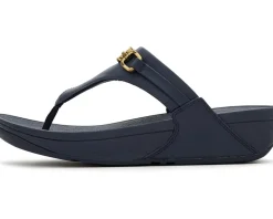 FitFlop Lulu Square-Chain Leather Toe-Post Sandals Women's