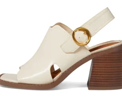 Franco Sarto Amy Slingback Block Heel Pep Toe Sandals Women's