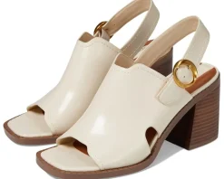 Franco Sarto Amy Slingback Block Heel Pep Toe Sandals Women's