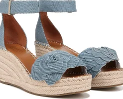 Franco Sarto Clemens Raffia Espadrille Wedge Heel Sandals Women's