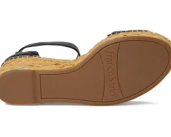 Franco Sarto Clemens Raffia Espadrille Wedge Heel Sandals Women's