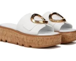 Franco Sarto Hoda Cork Platform Slide Sandals Women's
