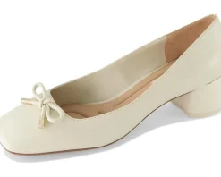 Franco Sarto Natalia Square Toe Block Heel Pumps with Bow Women's