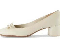 Franco Sarto Natalia Square Toe Block Heel Pumps with Bow Women's