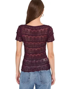 Free People Angelina Lace Tee Women's