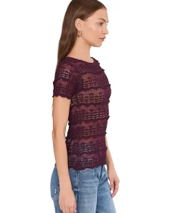 Free People Angelina Lace Tee Women's