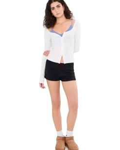 Free People End Game Pointelle Long Sleeve Women's