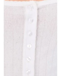 Free People End Game Pointelle Long Sleeve Women's