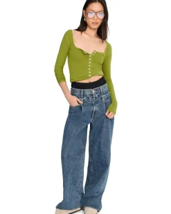 Free People End Game Pointelle Long Sleeve Women's