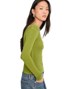 Free People End Game Pointelle Long Sleeve Women's