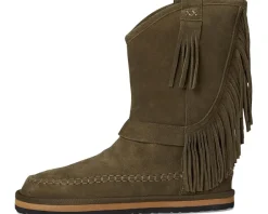 Free People Faye Fringe Pull-On Boots Women's