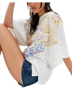Free People Heirloom Printed Tee Women's