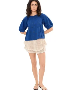 Free People Jessie Eyelet Tee Women's