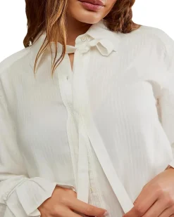 Free People Mary Lou Silky Shirt Women's