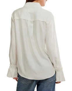 Free People Mary Lou Silky Shirt Women's