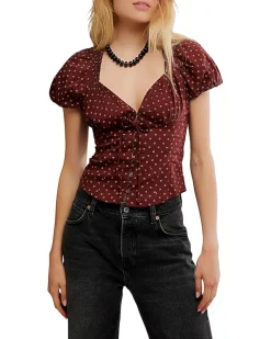 Free People Summer Printed Blouse Women's