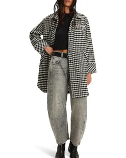 Free People We The Free Get Around Houndstooth Shirt Women's