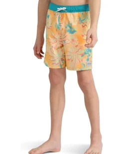 Hurley Kids Pop Color Palm Pull-On Swim Trunks (Little Kid/Big Kid)
