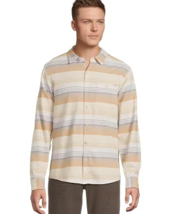 Hurley Portland Stripe Strch Flnnl Long Sleeve Men's