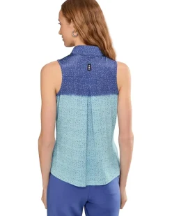 Jamie Sadock Dotted Up Print Sleeveless Polo Women's