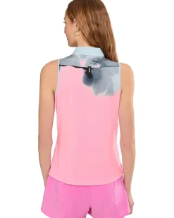 Jamie Sadock Flare Print Sleeveless Polo Women's