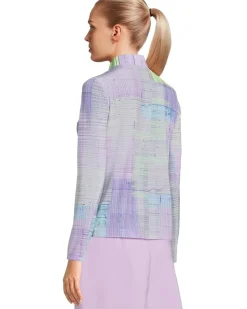 Jamie Sadock Long Sleeve Tartan Print Sunsense 1/4 Zip Top Women's