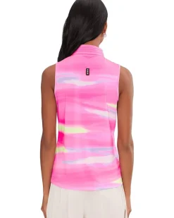 Jamie Sadock Painted Sunset Sleeveless Front Zip Women's
