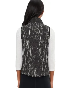 Jamie Sadock Quilted Zip Front Vest Zippered Side Pockets Women's