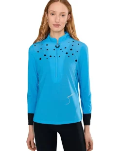 Jamie Sadock Raindrops Print Long Sleeve Sunsense Top Women's
