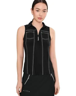 Jamie Sadock Solid Color Sleeveless Top Women's