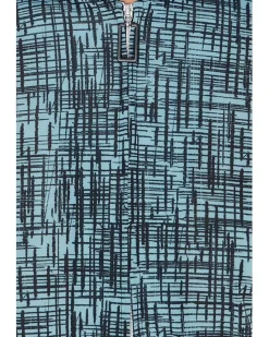 Jamie Sadock Sunsense Grid Print Long Sleeve Quarter Zip Women's