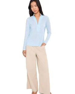 Jamie Sadock Sunsense Ocelot Long Sleeve Quarter Zip Women's