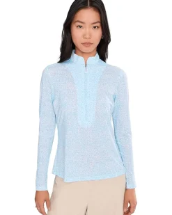 Jamie Sadock Sunsense Ocelot Long Sleeve Quarter Zip Women's