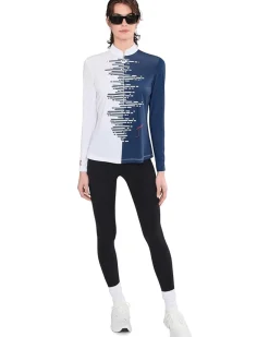 Jamie Sadock Sunsense Positive-Negative Split Tone Long Sleeve Top Women's