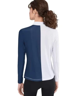 Jamie Sadock Sunsense Positive-Negative Split Tone Long Sleeve Top Women's