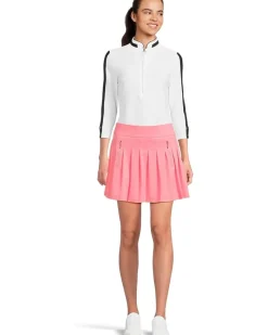 Jamie Sadock Textured Ottoman 3/4 Sleeve 1/4 Zip Top Women's