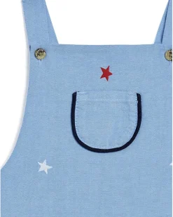 Janie and Jack Flag Embroidered Overall (Infant)