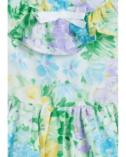 Janie and Jack Floral Bow Dress (Toddler/Little Kid/Big Kid)