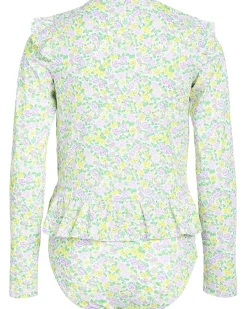 Janie and Jack Floral Ruffle Rashguard Swim Set (Toddler/Little Kid/Big Kid)