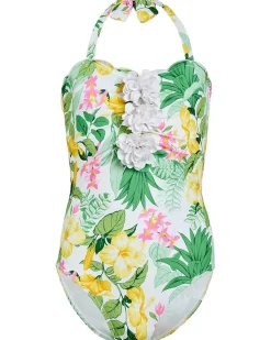 Janie and Jack Multi 3D Flower Onepiece Swim (Toddler/Little Kid/Big Kid)