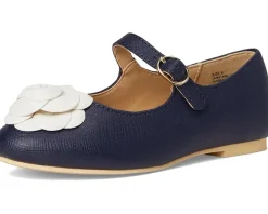 Janie and Jack Navy Flower Flats (Toddler/Little Kid/Big Kid)