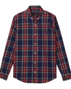 Janie and Jack Plaid Poplin Button Down Top (Toddler/Little Kid/Big Kid)