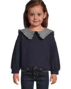 Janie and Jack Printed Collar Sweatshirt (Infant)