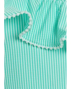 Janie and Jack Seersucker Onepiece Swimsuit (Toddler/Little Kid/Big Kid)