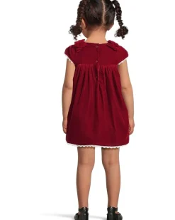 Janie and Jack Velvet Bow Dress (Infant)