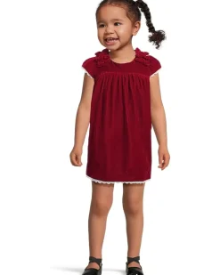 Janie and Jack Velvet Bow Dress (Infant)
