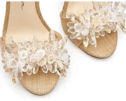 Jessica Simpson Janivah Floral Embellished High Heel Sandals Women's